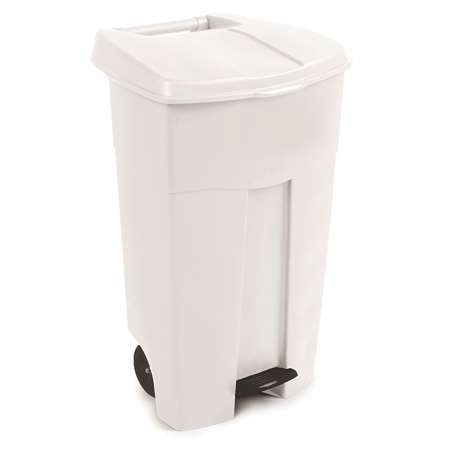 Image de Poubelle plastique 110L HACCP blanche
