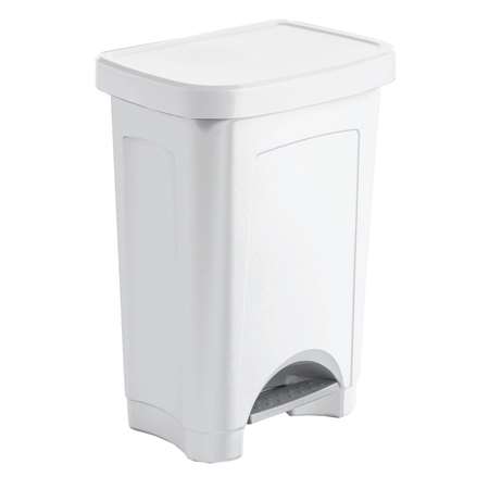 Image de Poubelle 50L blanche à pédale