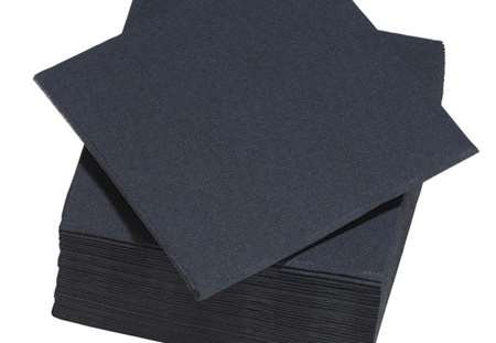 Image de Serviettes Tendance microgaufrée Noir 38x38