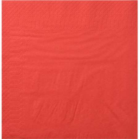 Image de Serviettes Ouate Rouge 39x39cm 2 plis