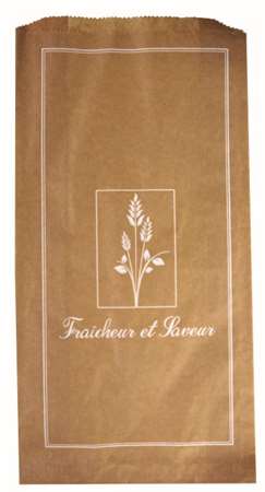 Image de Sacs croissants Kraft brun F&S N°6 - 180+75x350mm