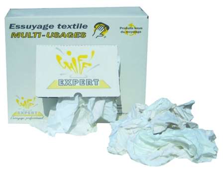 Image de Chiffon d'essuyage mi fin coton blanc