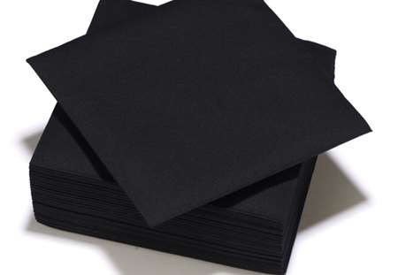 Image de Serviettes Airlaid Noir 40x40