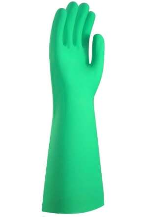 Image de Gants de plonge nitrile vert 455mm Taille 9