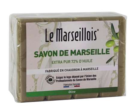 Image de Savon Marseillois allongé 4x100g olive