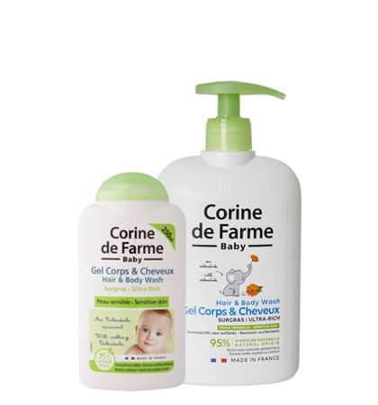 Image de Gel bébé corps & cheveux surgras 500 ml pompe