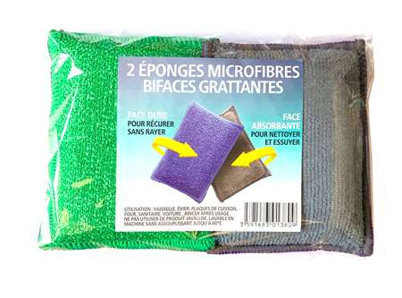 Image de Eponge grattante microfibre double face