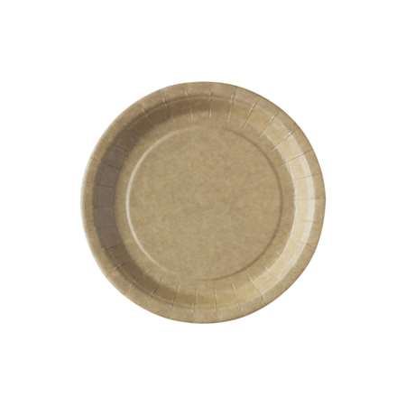 Image de Assiette à dessert kraft biodegradable Diam18