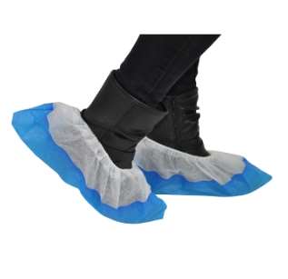 Image de Surchaussures PLP non tissé blanc avec semelle PE blanche