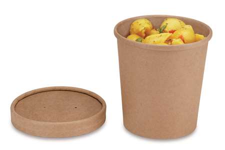 Image de Pot à soupe en carton brun 480ml