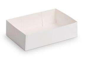 Image de Caissette patissière blanche sans couvercle 14x10x4