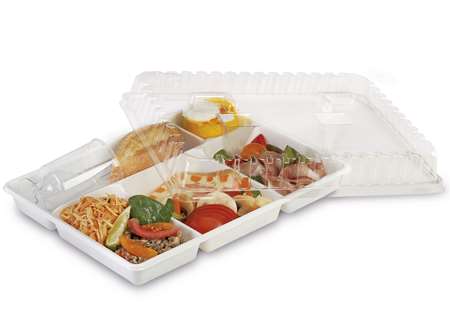 Image de Plateau repas 5 compartiment blanc PS