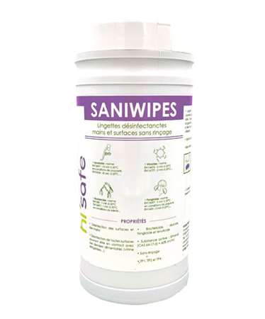 Image de Lingette désinfectante mains et surfaces Phago'Wipes DASR