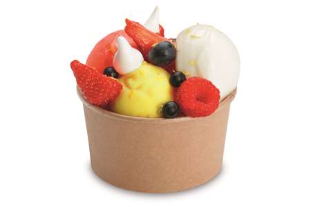 Image de Pot à dessert en carton brun 237 ml