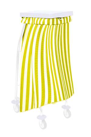 Image de Sac à linge rayé jaune 65L