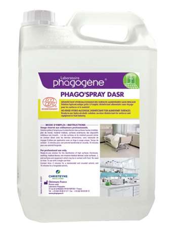 Image de Désinfectant hydro-alcoolique Phago'spray DASR 5L
