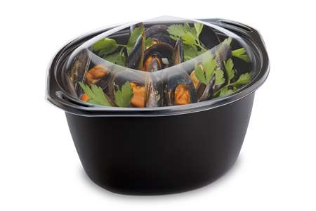 Image de Wok fond noir 2300 cc + couv clair