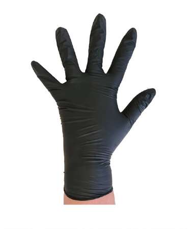 Image de Gants vinyle nitrile noir non poudré T.M