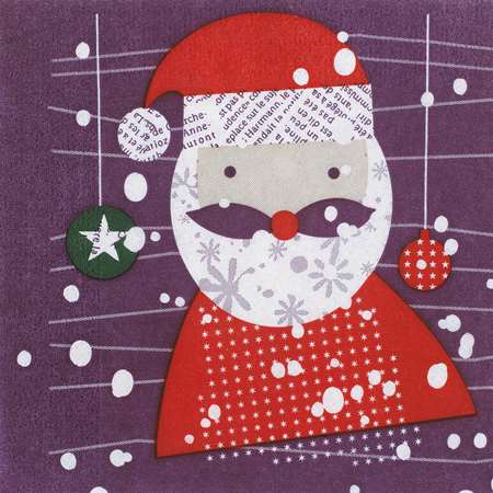 Image de Serviette Ouate 33x33 2F 'Rudolphe' décor noël