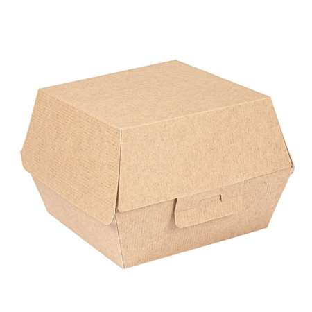 Image de Boîtes hamburger carton naturel 'THEPACK' 14x13.6x9.2 cm