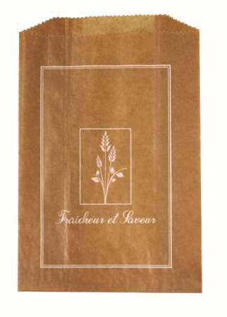 Image de Sacs croissants Kraft brun F&S N°4 - 140+70x250 mm