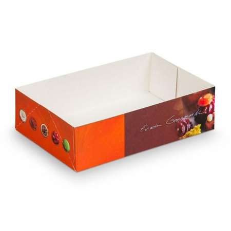 Image de Caissette patissière decor sans couvercle 20x13x6