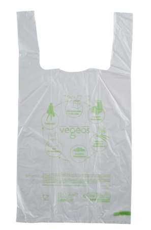 Image de Sacs bretelle bio degradable et compostable 24+14x45cm 4kg