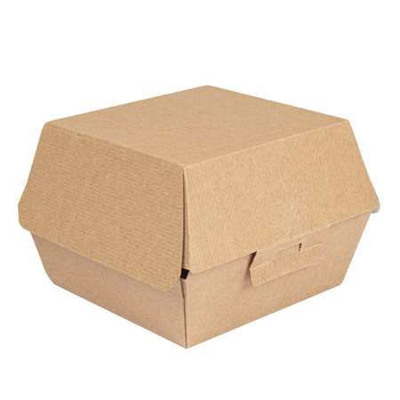 Image de Boîtes hamburger carton naturel 'THEPACK' 13x12,5x9 cm