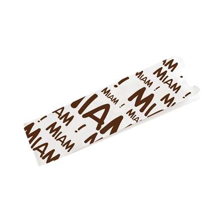 Image de Sacs Sandwich kraft blanc 'Miam' 100+60x340mm
