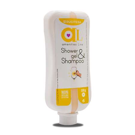 Image de Gel douche & shampooing 300g + 1 support mural