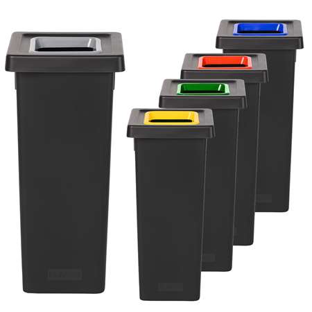 Image de Poubelle FIT 50L Noire + Insert Bleu - ECOGREEN