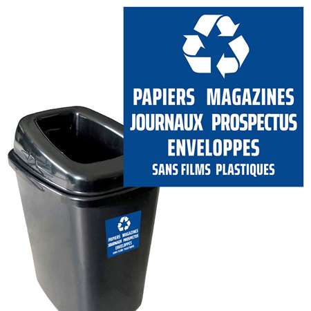 Image de Etiquette tri sélectif BLEU (papier-Magasine-Journaux)