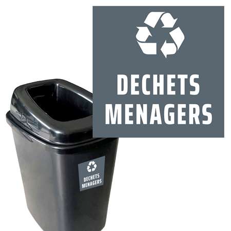 Image de Etiquette tri sélectif GRISE (Déchet Ménagers)