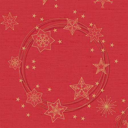 Image de Serviette Dunisoft® 40 x 40 cm Star Shine Rouge