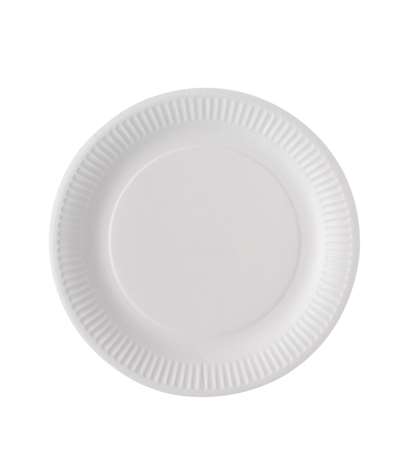 Image de Assiettes carton blanche D.23cm