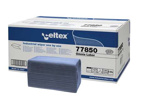 Image de Essuie mains pliés bleus 3 plis OMNIA LABOR