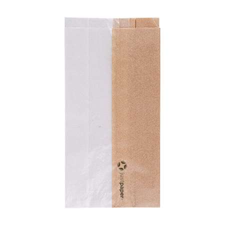 Image de Sacs Sandwich kraft brun avec fenêtre 12+6x23 cm
