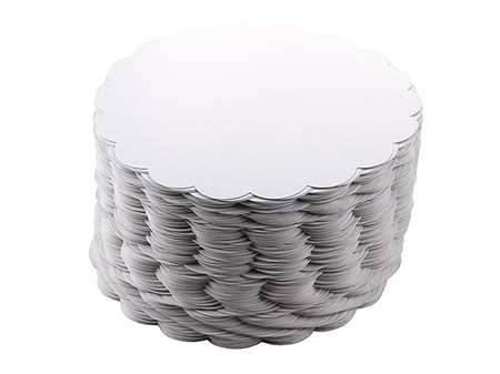 Image de Ronds blanc festonnés en carton 29cm