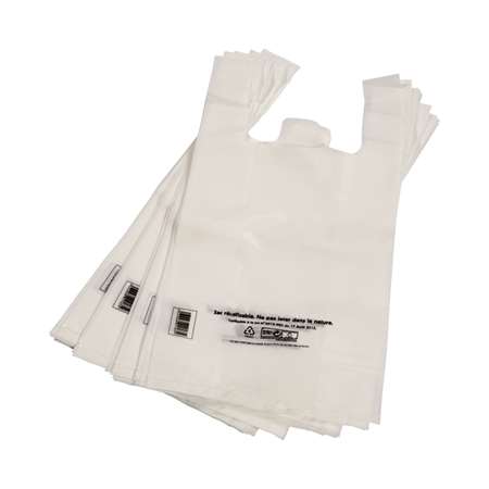 Image de Sacs Bretelles BLANC réutilisable BD 50µ 20+10x40cm
