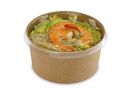 Image de Pot rond carton kraft brun 500ml