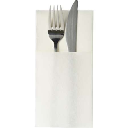 Image de Serviettes R'Soft Lunch pochette Blanc 40x40