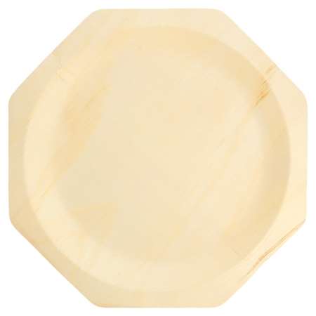 Image de Assiettes octogonales bois Ø 26x2,2 cm