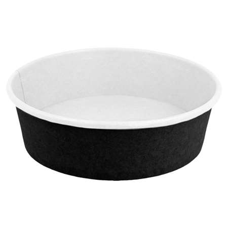 Image de Pots saladiers en carton noir 500ml 15x4.5cm