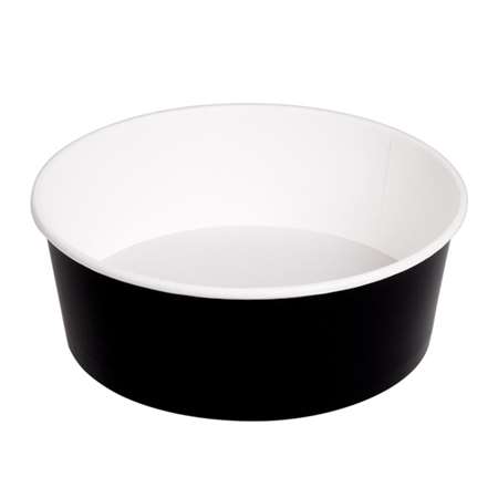 Image de Pots saladiers en carton noir 1300ml 18,7x7cm