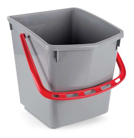 Image de Seau 15L gris anse rouge