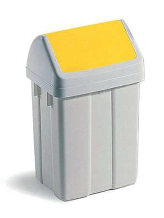 Image de Poubelle 25L Flip flap couvercle Jaune