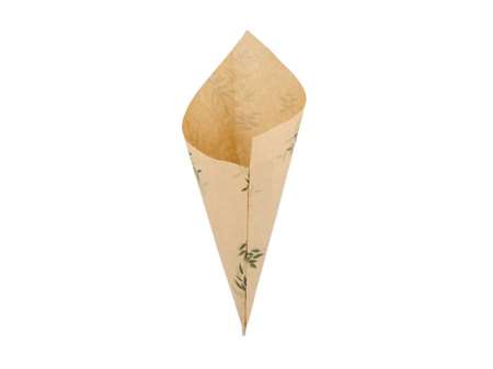 Image de Cones pour frite en papier 'FEEL GREEN' 100g 17x24